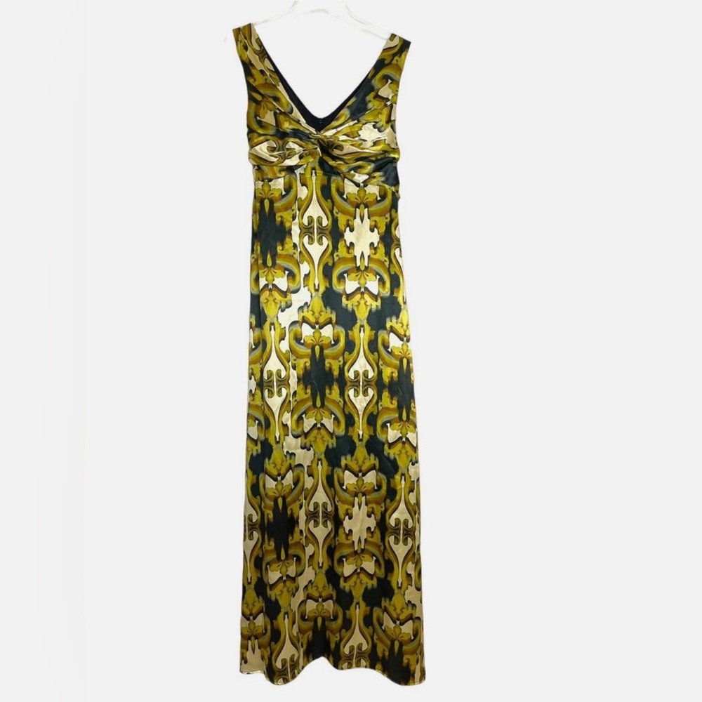 NWT Ted Baker Silk Black and Gold Dress